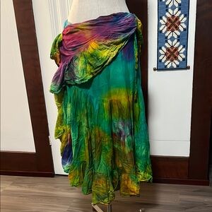 Beautiful Tie-Dye Wrap Skirt